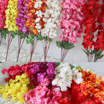 Peach Blossom Bouquet Factory - OEM Artificial Silk Flower Wedding Decor