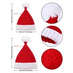Santa Hat Factory - OEM Knitted Kids Toddler White Red Beanie Pom Ball
