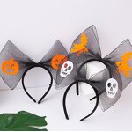Halloween Headband Factory - OEM Spider Cat Ghost Mesh Bow Knot Hair Hoop