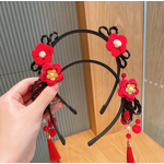 Hair Headband Factory - OEM Cute Pom Pom Ball Chinese New Year Hoop