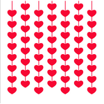 Heart Garland Factory - OEM 3m Red Felt Valentines Day Hanging String