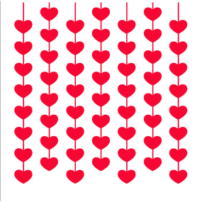 Heart Garland Factory - OEM 3m Red Felt Valentines Day Hanging String