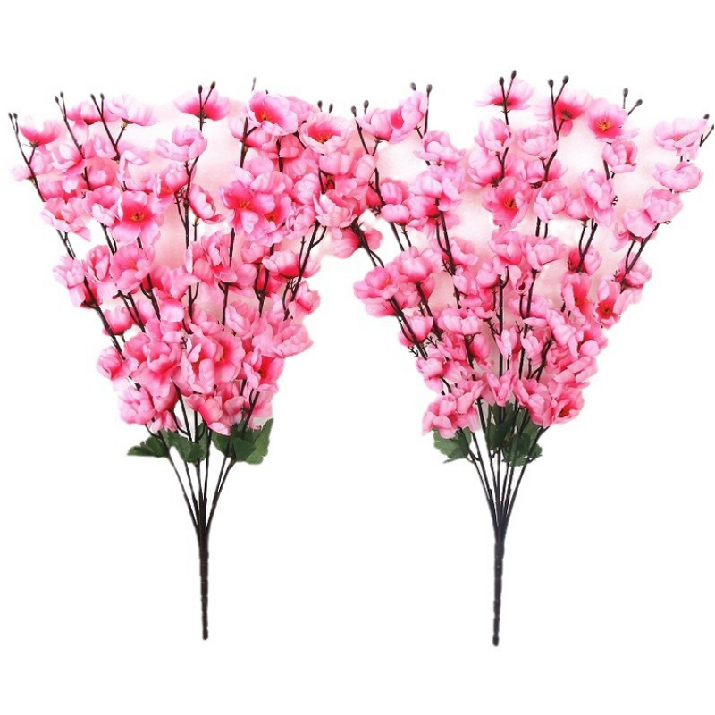 Peach Blossom Bouquet Factory - OEM Artificial Silk Flower Wedding Decor