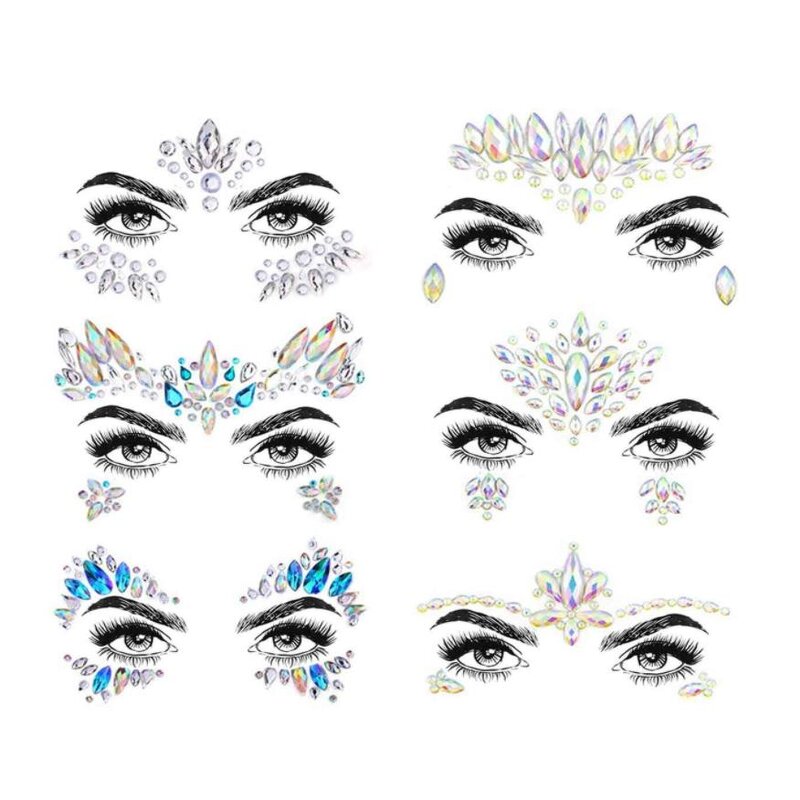 Fluorescent Face Jewels Factory - OEM Glow Luminous Body Stickers Halloween