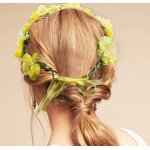 Floral Headbands Factory - OEM Adjustable Ribbon Flowers Crown Garland