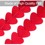 Heart Garland Factory - OEM 3m Red Felt Valentines Day Hanging String