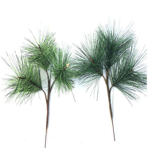 Artificial Pine Needles Factory - OEM Green Branches Christmas DIY Wreath