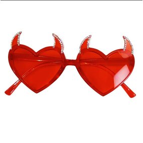 Devil Horns Sunglasses Factory - OEM Heart Red Funny Halloween Cosplay