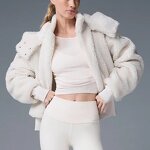 Women's Jacket Factory - OEM/ODM Hoodie Solid Sherpa Stand Collar Zipper Vintage