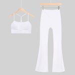 Leggings Set Manufacturer - OEM/ODM Custom Women's Solid Bra Flare Leggings Set