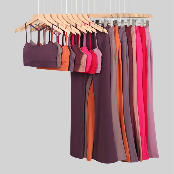 Leggings Set Manufacturer - OEM/ODM Custom Women's Solid Bra Flare Leggings Set