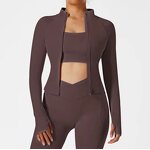 Yoga Jacket Factory - OEM/ODM New Wholesale Long Sleeve Half Bodysuit with Zipper