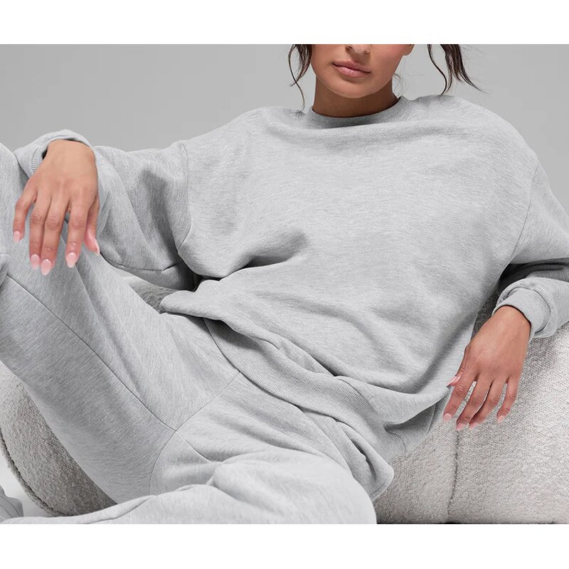 Sweatshirt Factory - Wholesale Custom 100% Cotton Women's Oversized Crewneck