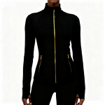 Yoga Jacket Manufacturer - OEM/ODM Sports Define Stand Collar Windproof Slim Fit