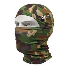 Fleece Balaclava Factory - OEM/ODM Custom Logo Green Hooded Camouflage Print Skimask