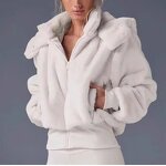 Hoodie Jacket Factory - OEM/ODM Custom Women's Solid Stand Collar Autumn Winter