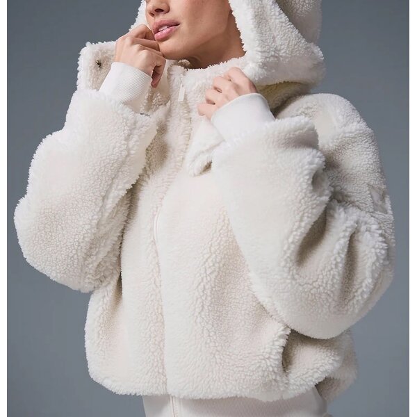 Sherpa Fleece Jacket Supplier - OEM/ODM Stand Collar Zipper Vintage Crop Windproof