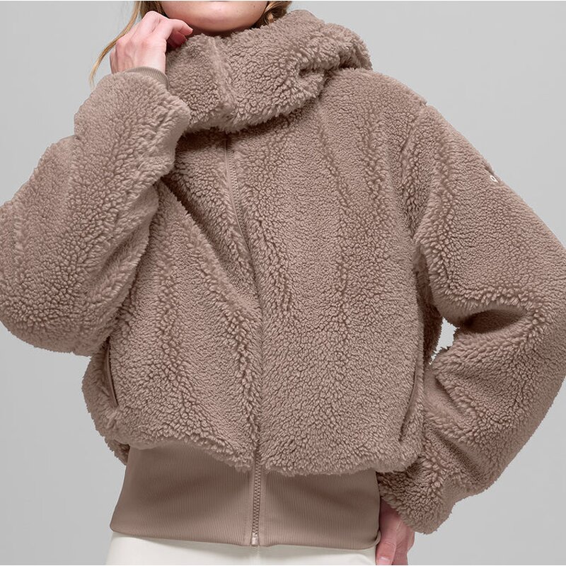 Sherpa Jacket Manufacturer - OEM/ODM Stand Collar Vintage Crop Length Hoodie Fleece