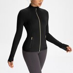 Sports Jacket Factory - OEM/ODM Women's Workout Gold Zipper Quick Dry Yoga