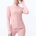 Yoga Jacket Manufacturer - OEM/ODM Sports Define Stand Collar Windproof Slim Fit