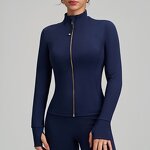 Yoga Jacket Manufacturer - OEM/ODM Sports Define Stand Collar Windproof Slim Fit