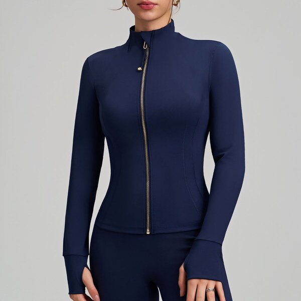 Yoga Jacket Manufacturer - OEM/ODM Sports Define Stand Collar Windproof Slim Fit