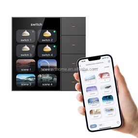 Smart Wall Switch Manufacturer - OEM/ODM 3.5 Inch Touch Screen 4 Groups 8-Way Scene