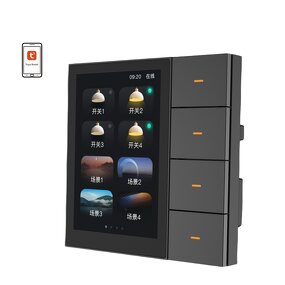 Smart Wall Switch Factory - OEM/ODM 4 Gang Zigbee Smart Life Touch Panel F3 Pro