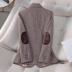 Women's Jacket Factory - OEM Fall Winter Sequin Korean Houndstooth Top Blazer