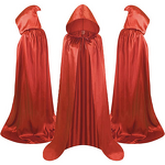 Halloween Cloak Factory - OEM Unisex Satin Stand-Up Collar Hooded Cape Costume