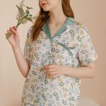 Women's Pajama Set Factory - OEM Bamboo Fiber Short Sleeve Shorts Printed Summer