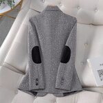 Women's Jacket Factory - OEM Fall Winter Sequin Korean Houndstooth Top Blazer