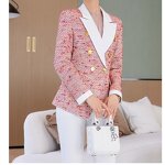 Women's Suit Set Factory - OEM Elegant Premium Print Blazer Trousers Professional