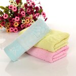 Bath Towel Factory - OEM Bamboo Fiber Jacquard Soft Cleansing Wash Towel