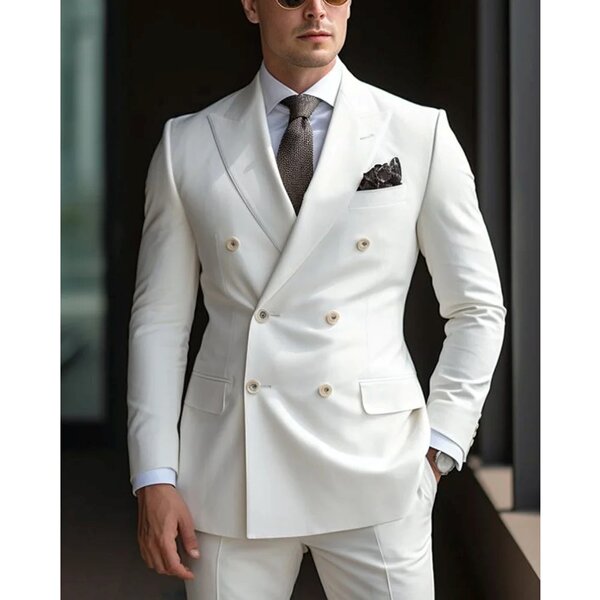 Men's Suit Set Factory - OEM Double Breasted Classic Blazer Pants Wedding Business