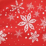 Women's Dresses Factory - OEM Off Shoulder Fur Collar Snowflake Printed V-neck A-line