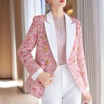 Women's Suit Set Factory - OEM Elegant Premium Print Blazer Trousers Professional