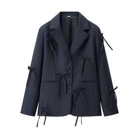 Women's Blazer Factory - OEM New Arrival Premium Bow-Tie Loose-Fit Casual