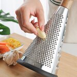 Vegetable Shredder Factory - OEM Wooden Handle 3-Sided Taper Stainless Steel Home