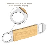 Bottle Opener Factory - Bulk 6pcs Stainless Steel with Wooden Handle