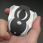 Cigar Cutter Factory - OEM Double Edge Snow Scissors Cigar Pole Silver Black