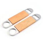 Bottle Opener Factory - Bulk 8pcs Stainless Steel with Wooden Handle