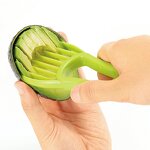 Vegetable Slicer Factory - OEM Eco-Friendly PP Plastic Manual Aluminum Avocado Knife