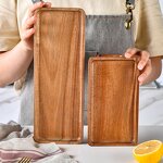 Food Tray Factory - OEM Wholesale Rectangle Dark Wood Charcuterie Board