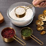 Measuring Cup Set Factory - OEM 9-Piece Stainless Steel Golden Stackable Engraved