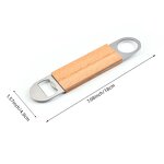 Bottle Opener Factory - Bulk 4pcs Stainless Steel with Wooden Handle