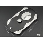 Cigar Cutter Factory - OEM Double Edge Snow Scissors Cigar Pole Silver Black