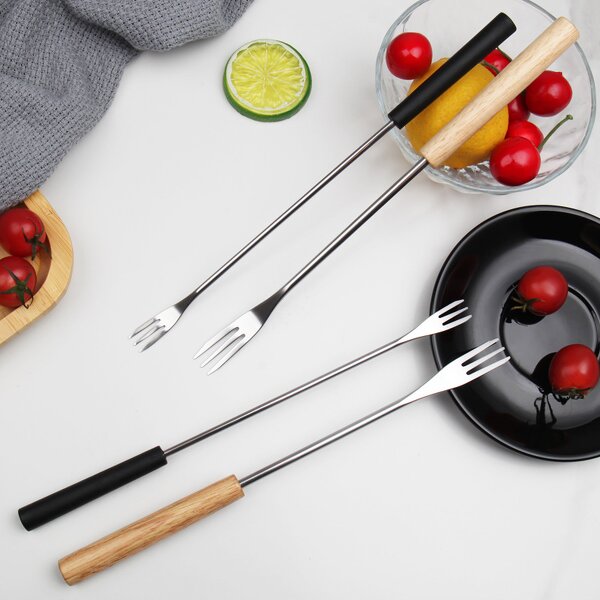 Chocolate Fondue Forks Factory - OEM 6 Piece Set PP Handle Fruit Fork