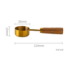 Measuring Spoons Factory - OEM Hot Sale 15ml Mini Stainless Steel Wooden Handle