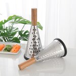 Vegetable Shredder Factory - OEM Wooden Handle 3-Sided Taper Stainless Steel Home